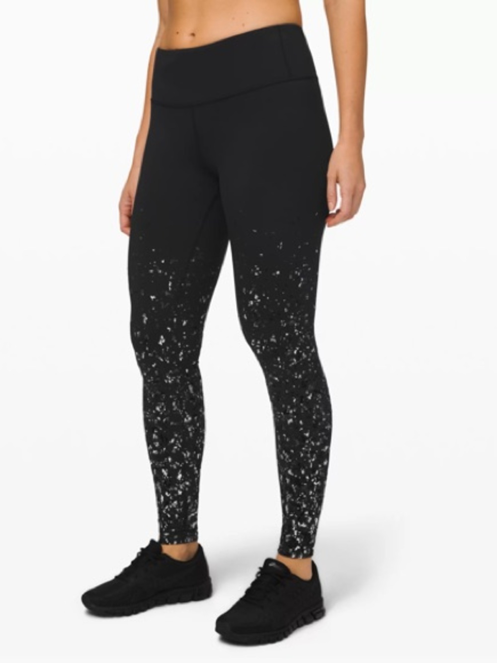 lululemon athletica Black Leggings with Metallic Speckle